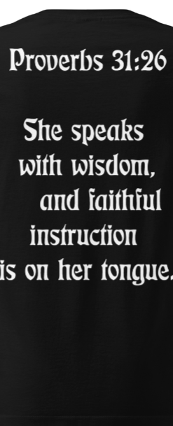Proverbs 31:26 Women’s basic softstyle t-shirt