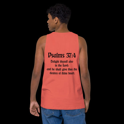 Men’s premium tank top (Psalms 37:4)