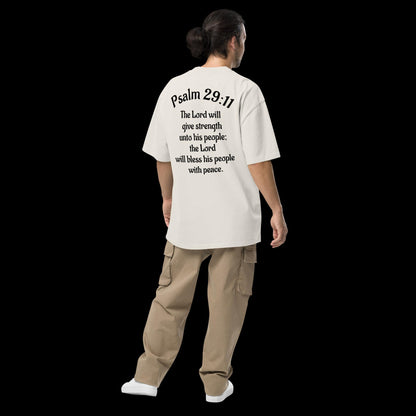 12T Psalms 29:11 Oversized faded t-shirt
