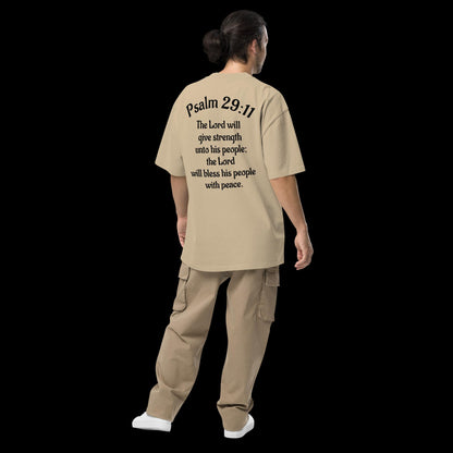 12T Psalms 29:11 Oversized faded t-shirt